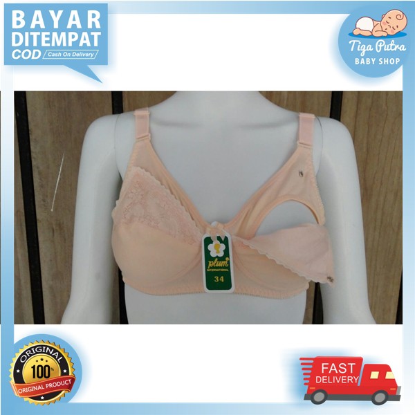 BH Menyusui Bra Menyusui Plum Katun Polos Perlengkapan Ibu Hamil dan Menyusui