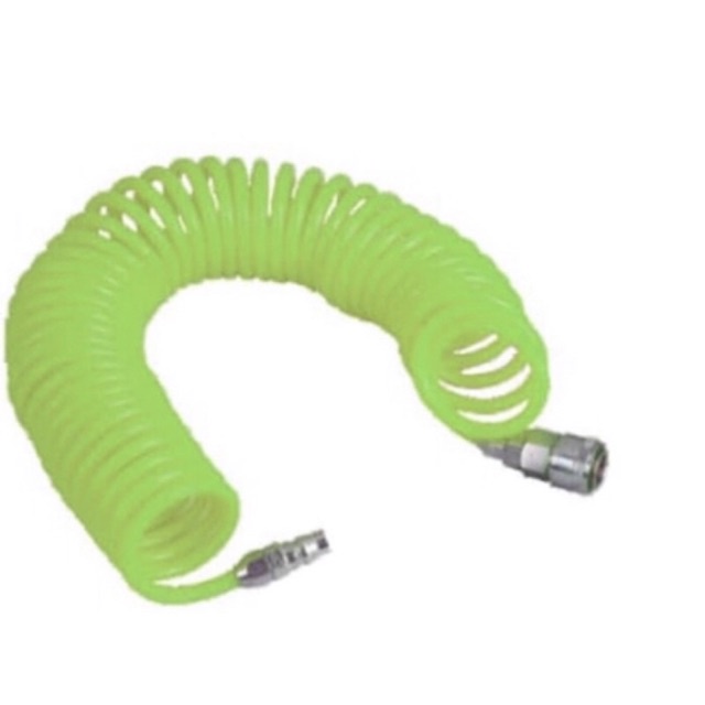 MASSAKI 9mtr Selang RECOIL HIJAU BAGUS TEBAL slang angin kompresor spiral 9 meter selang PU recoil 9