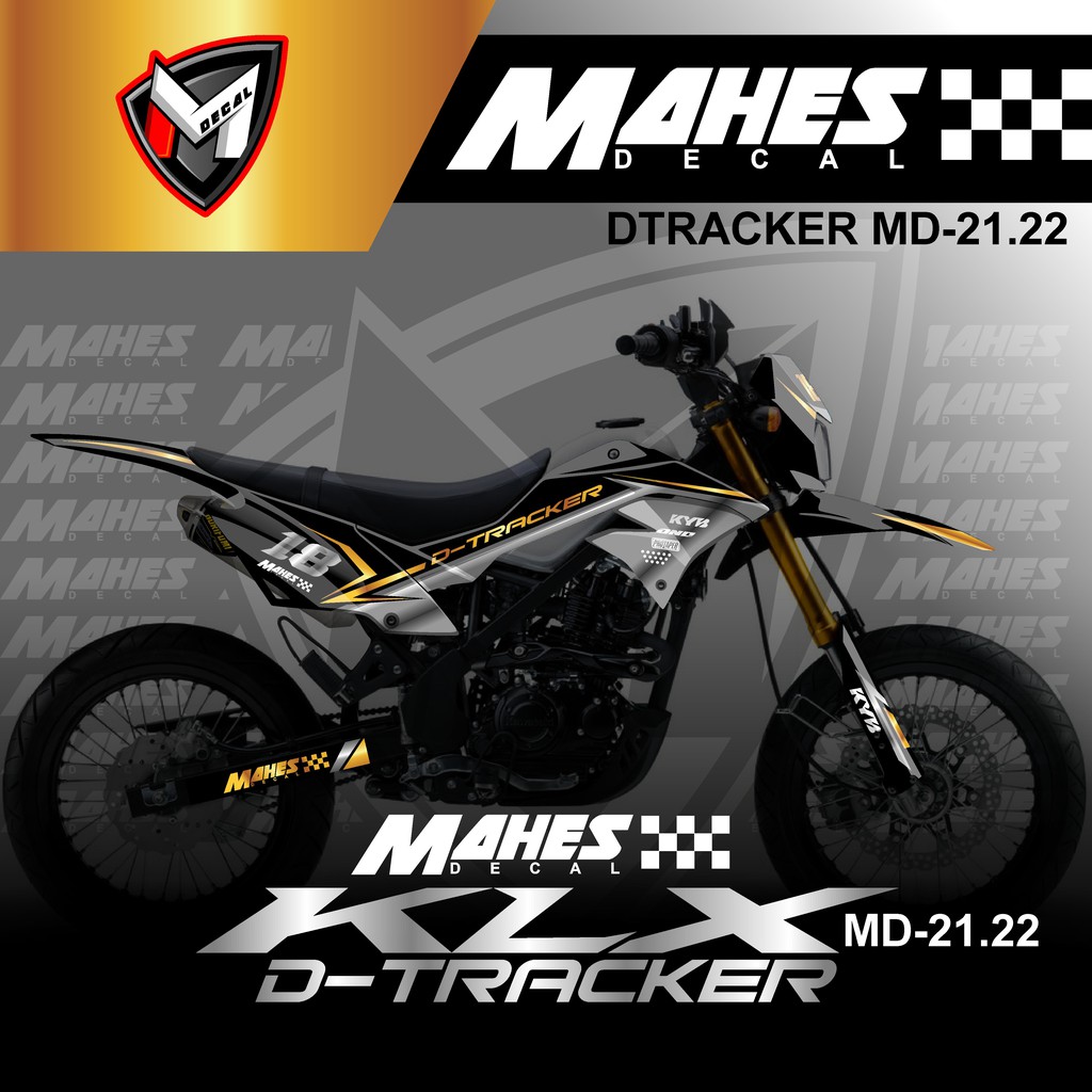 Jual Decal Sticker Motor Cross KLX Dtracker 150 New Fullbody Dekal Stiker KLX DTX Desain Trail MD 21 22 Indonesia Shopee Indonesia