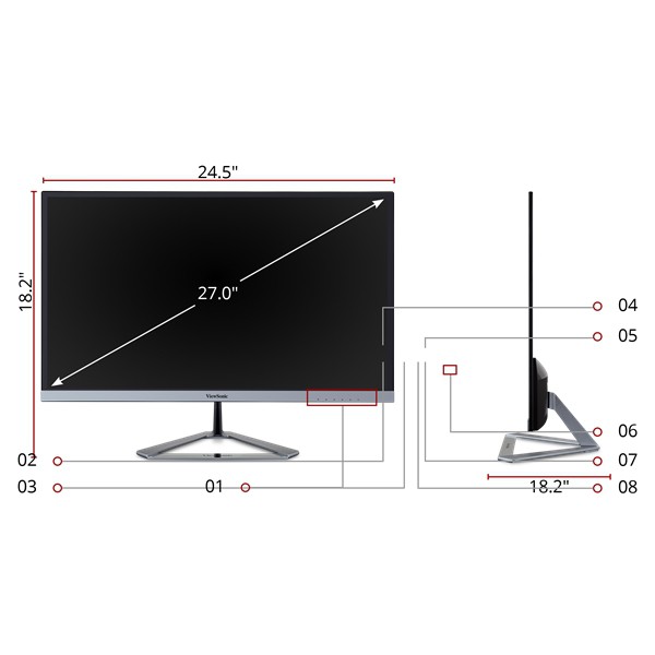 Monitor Viewsonic Vx2776 Smhd 27 75hz Ips Full Hd Ultra Slim Borderless 27 Inch Shopee Indonesia