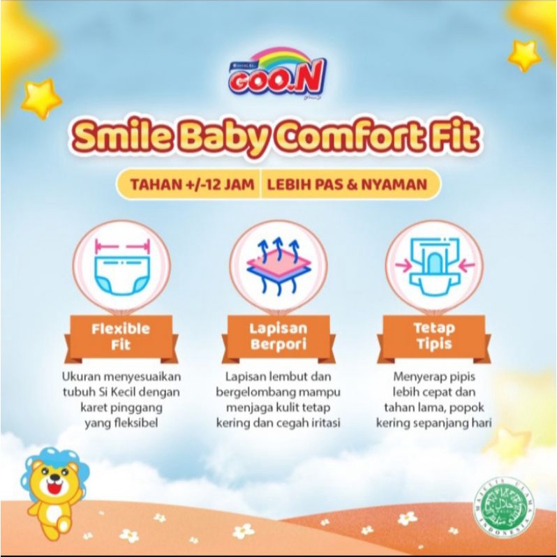 Popok Bayi Ecer Satuan Renteng Goon Smile Baby Pant L1 L 1 Tipe Celana