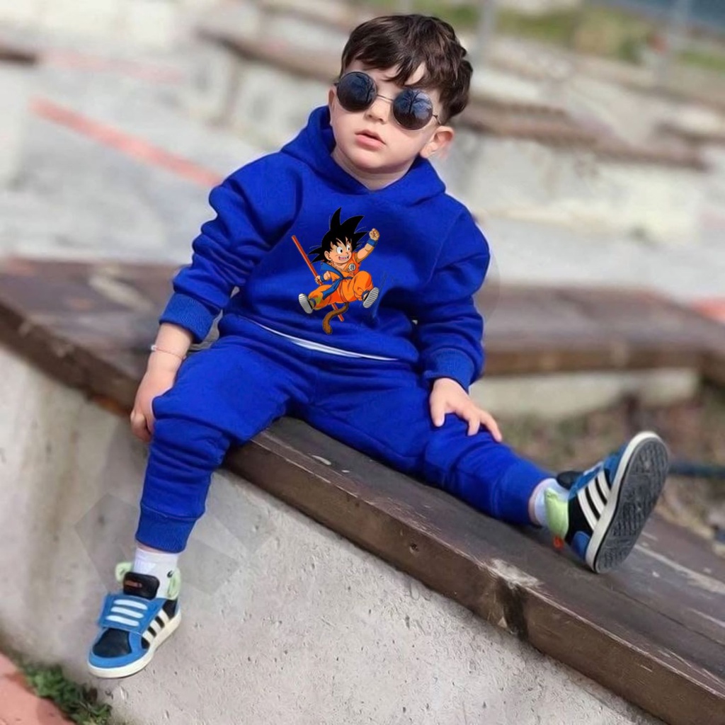 Jaket sweater hoodie anak laki - laki usia 2 3 4 5 6 7 8 19 10 tahun / switer  anak laki laki perempuan karakter hero kartun SON GOKU  / GROSIR TERMURAH BISA COD