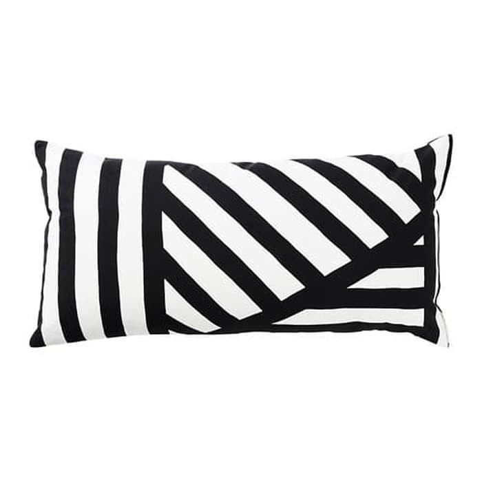 SKARVFRO Bantal kursi hitam/putih Asli Ikea 30x60cm