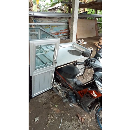 Rombong Bonceng motor Alumunium