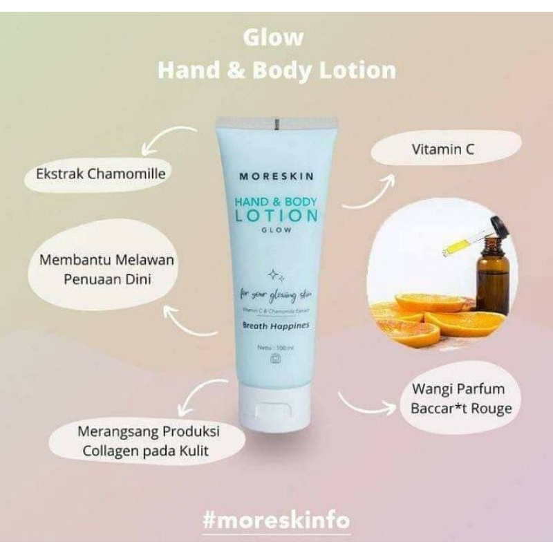 Moreskin hand body lotion/hand body nasa/glow hand body