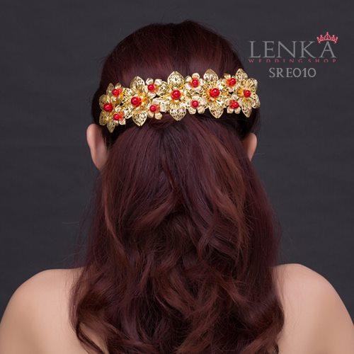 LENKA AKSESORIS SANGGUL WEDDING SIRKAM RAMBUT GOLD WANITA SRE010