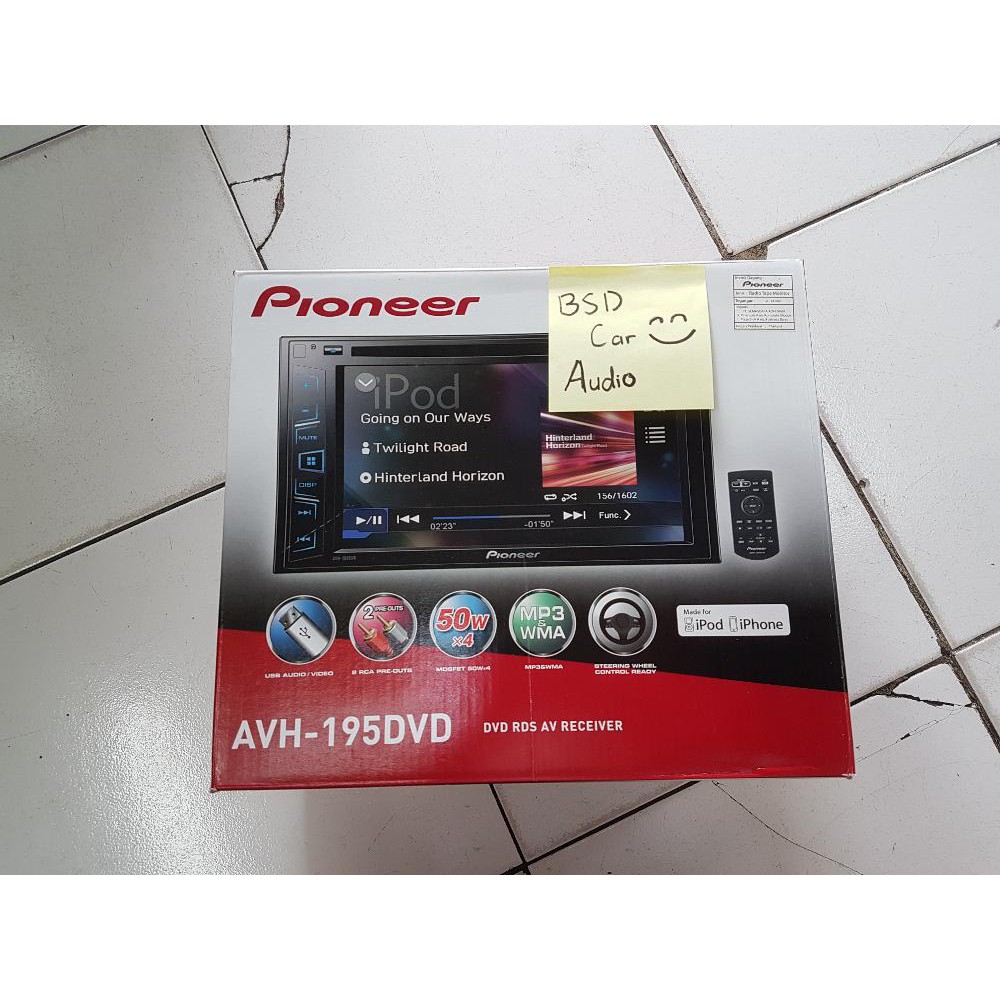 headunit doubledin Pioneer AVH 195 DVD Terbaik