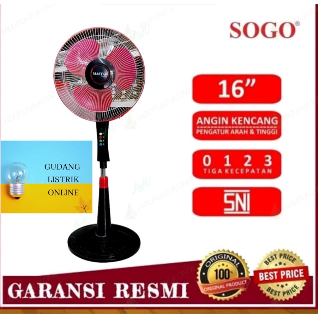 KIPAS ANGIN BERDIRI STAND FAN 16 INCH MURAH