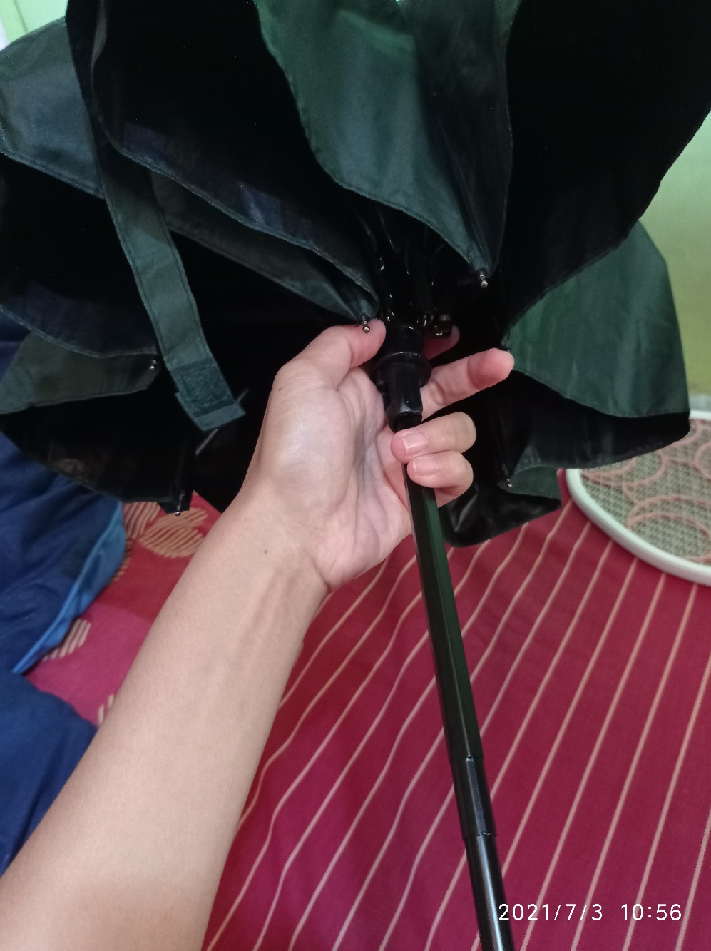 Payung Lipat Premium Anti Sinar Uv Matahari Panas Hujan Protection - Light Blue