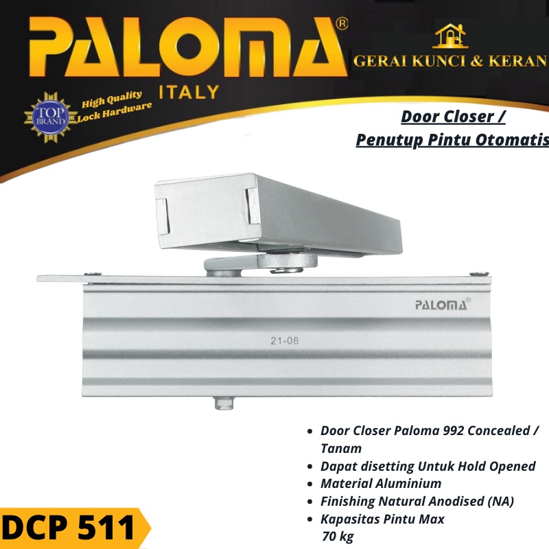 DOOR CLOSER PALOMA 992 CONCEALED NA DCP 511 PENUTUP PINTU OTOMATIS