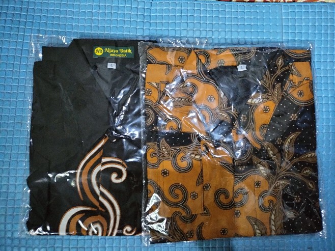 Kopi Anget Kemeja Batik Pria Lengan Panjang Pendek Lapis Furing Katun Primisima Batik Solo