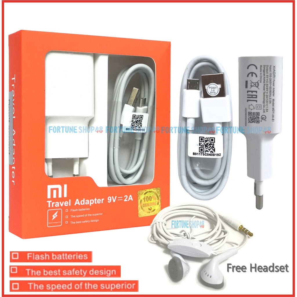 Charger XiaoMi RedMi Fast Charging Micro Usb 2.0 ORIGINAL