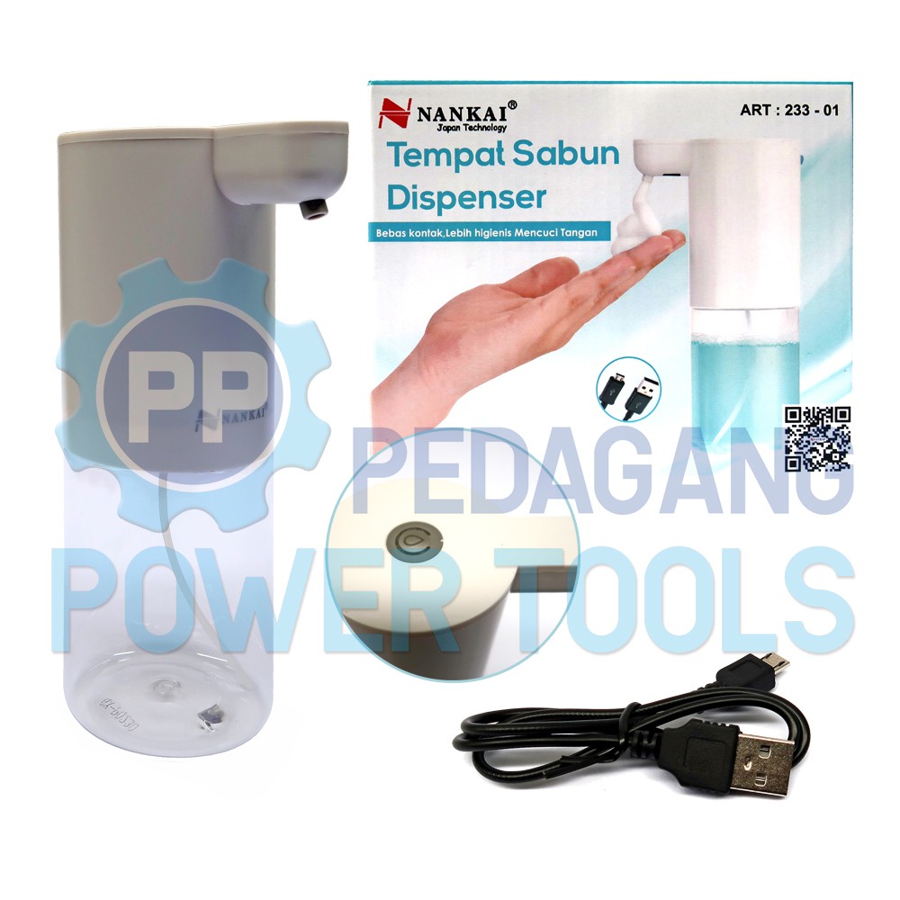 NANKAI TEMPAT SABUN CAIR OTOMATIS HAND WASH DISPENSER USB CHARGE