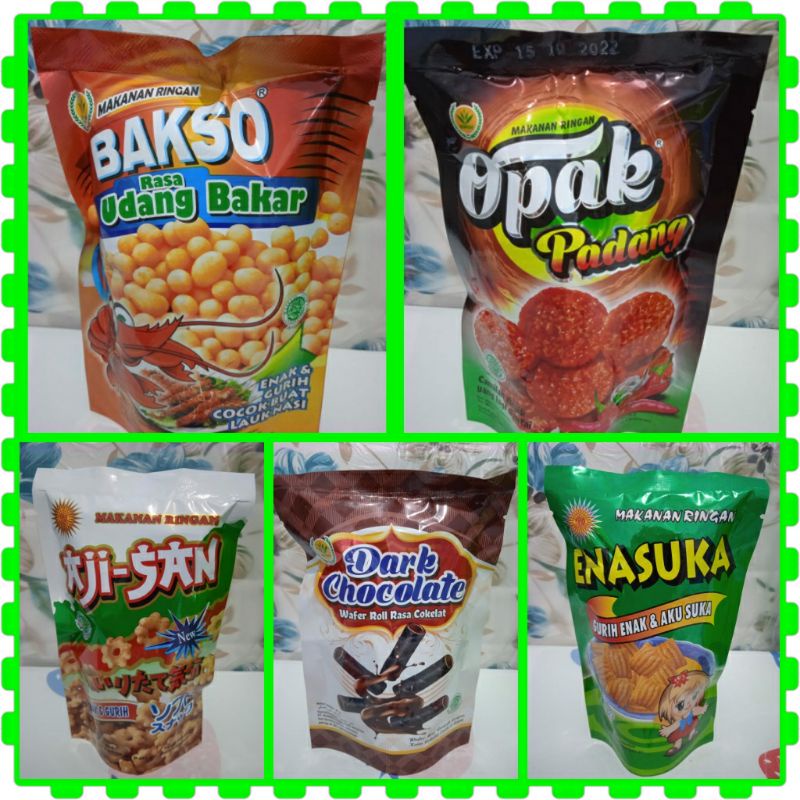 [READY SESUAI STOK SIAP KIRIM] Makanan Ringan Bakso rasa Udang bakar dan Opak Padang