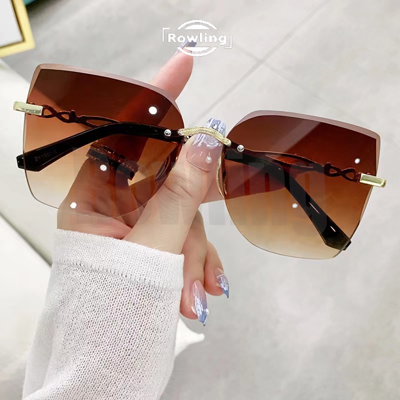 Rowling(ka-271)Sunglasses  Kacamata Hitam Kotak No frame Women Sunglasses Titanium New Arrival Import Kacamata Fashion