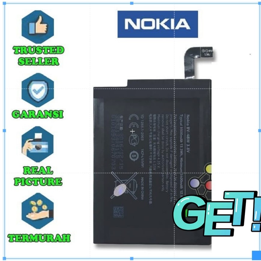 Baterai Nokia BV4BW / BP-4BW / Nokia Lumia 1520 ORIGINAL