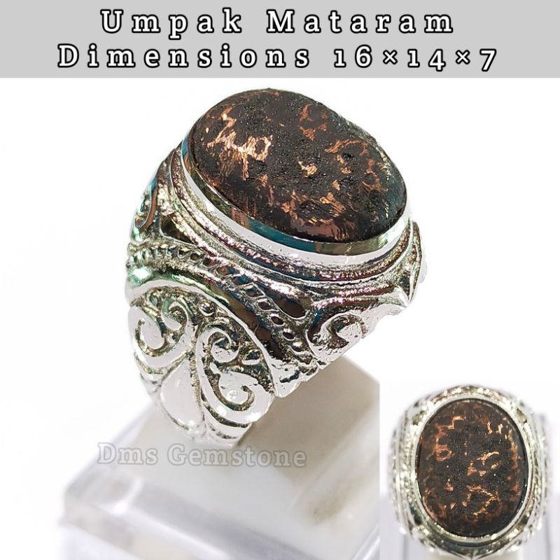 Batu umpak mataram kuno asli natural cincin batu akik