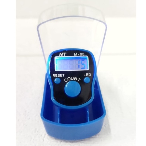 ✧YUKSHOPING✧ Alat Hitung Digital Led Tasbih Jari Counter Tally Tasbeh Ibadah Mini Import Murah Elektronik Mini R487-BIRU