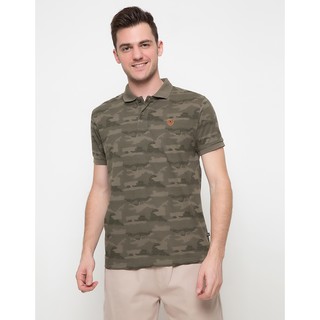 Matahari - Nevada Polo Shirt Print Camouflage - Olive