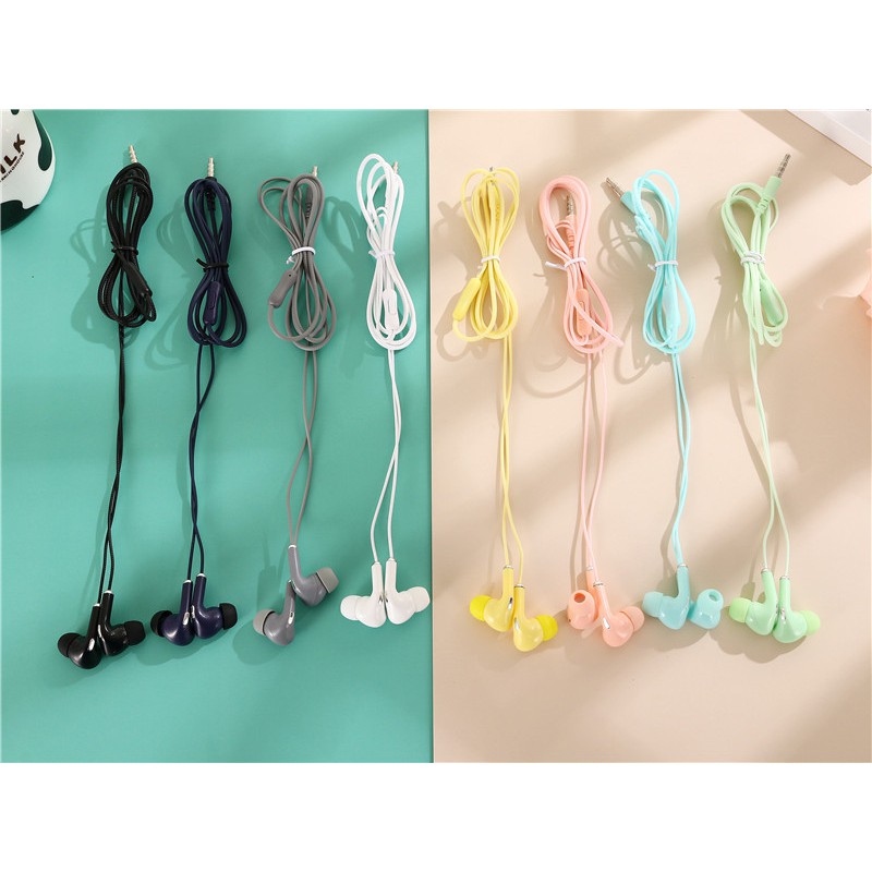 U28 Music Earphone Extra Bass Headset Stereo Macaroon