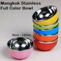 MANGKOK COLOR BOWL STAINLESS WARNA /PER PCS