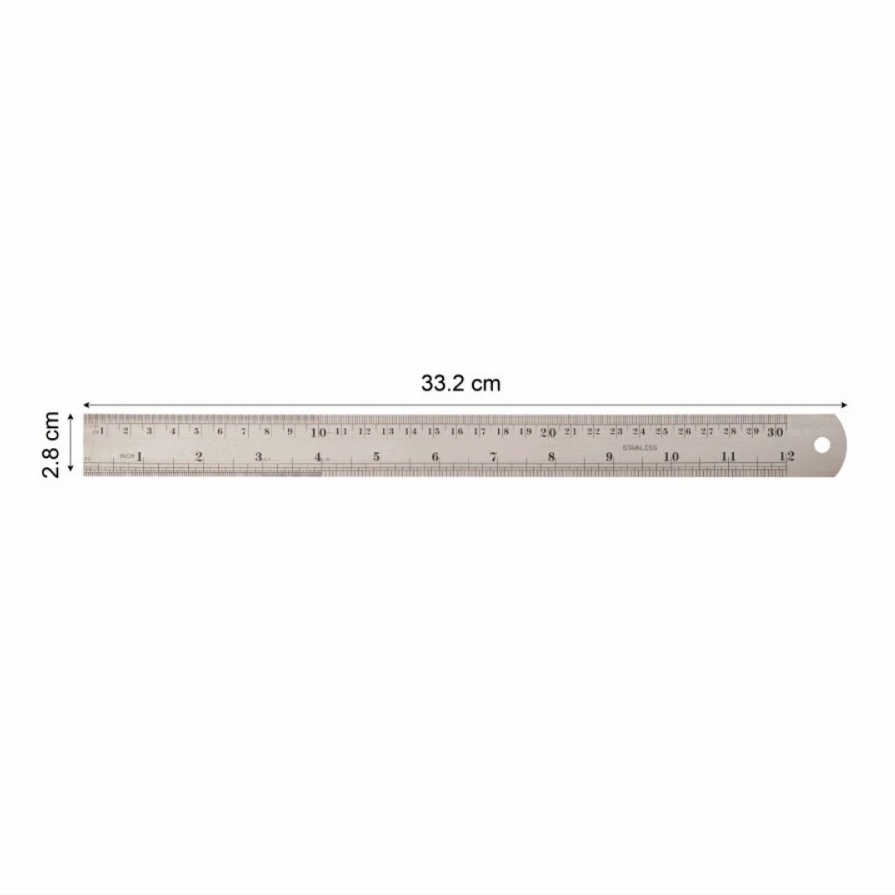 XEHO PENGGARIS BESI 30CM STAINLESS STEEL RULER