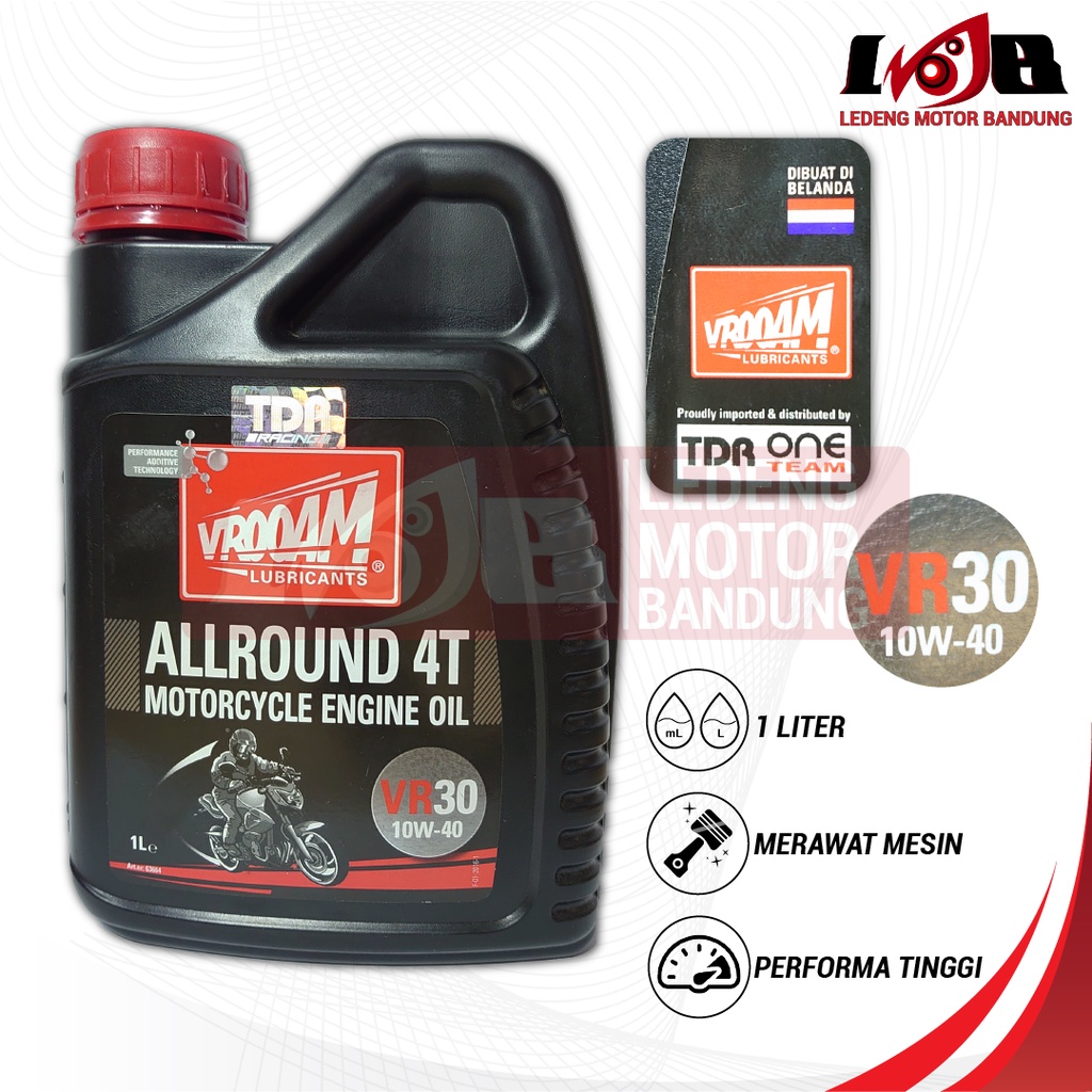 Oli Mesin Motor 4T VR30 TDR VROOAM  Motorcycle Engine Oil 20W-50 1L