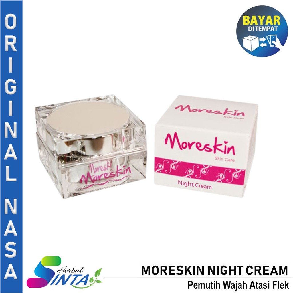 MORESKIN NIGHT CREAM - Pemutih Wajah - 100% ORIGINAL NASA