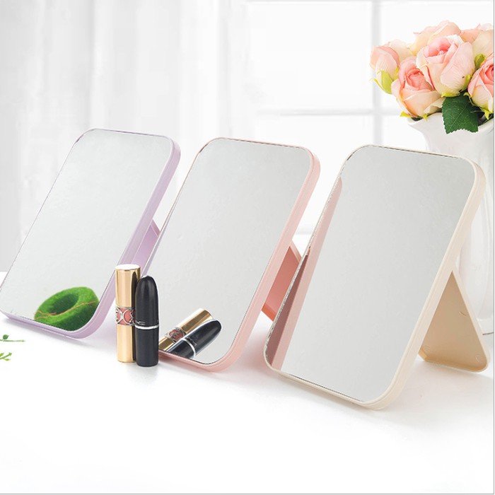 Kaca Rias MakeUp Kreatif Cermin Lipat Persegi Portable Beauty Mirror-U