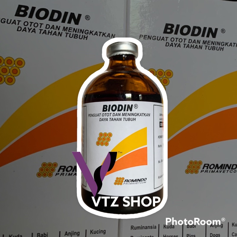 Injeksi ATP Penguat Tubuh Hewan Besar - Biodin ATP 50 mL