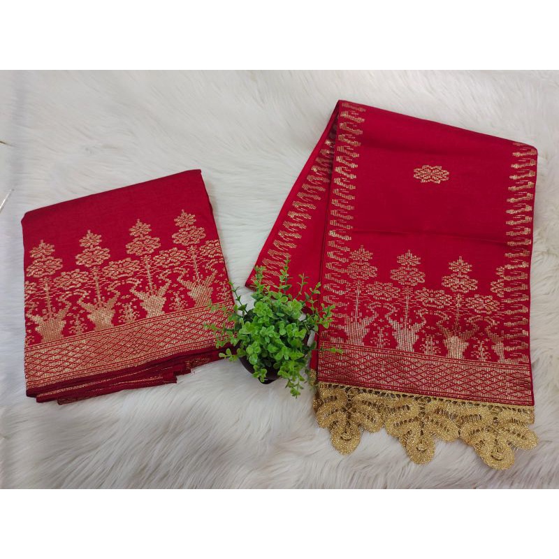 Songket Silungkang merah dara