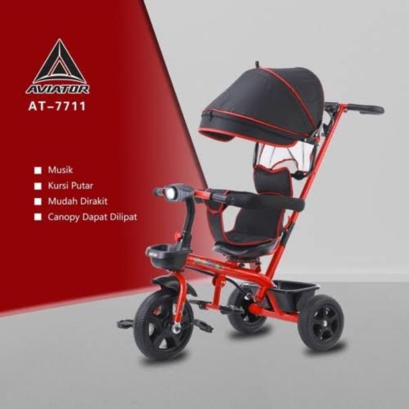 AVIATOR AT-7711 TRICYCLE Stroller Micro Trike Sepeda Murah Sepeda Anak Bayi Sepeda Roda 3 Tiga Origi
