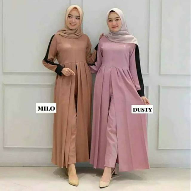 Anha Set | Setelan Baju Muslim Remaja | Outfit Muslim Wanita Best Seller | Setelan Gamis Termurah
