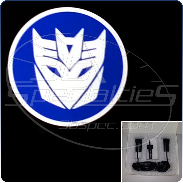 Ghost Show Door Lampu Pintu Logo Transformer Biru