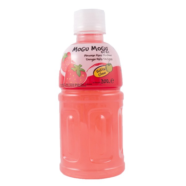 

MOGU MOGU Strawberry 320ml - Minuman Rasa Stroberi Nata De Coco -Botol