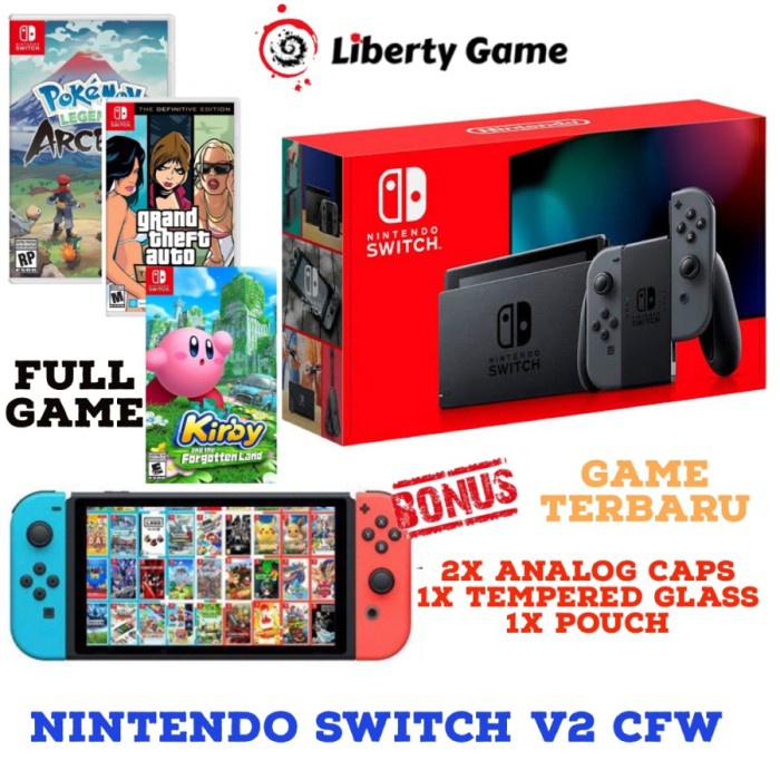 [Game/Console] Nintendo Switch V2 / Gen 2 Cfw Full Game ( Gray / Grey )