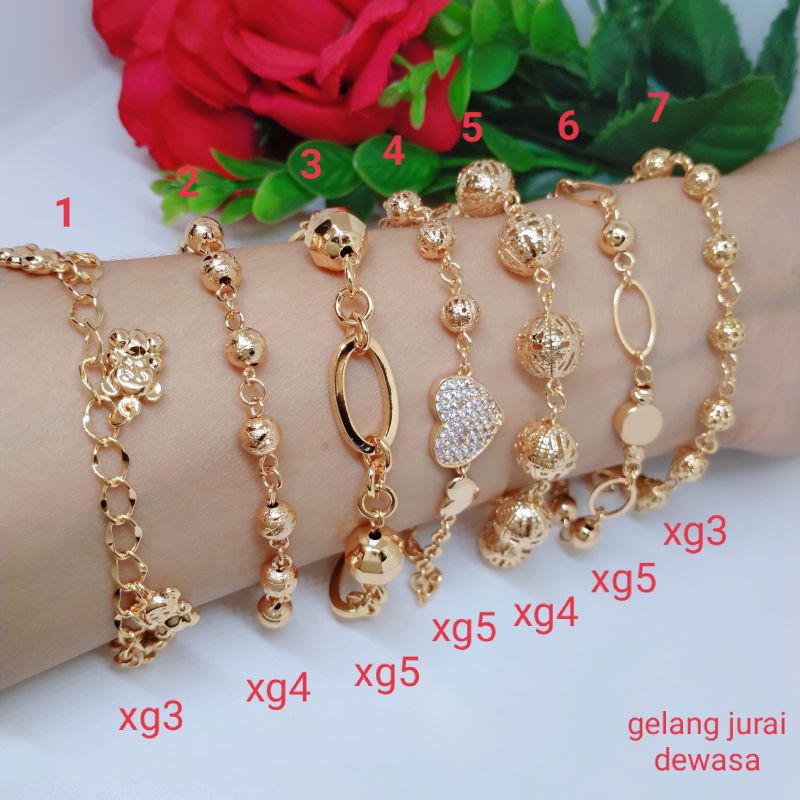 Gelang Jurai Rantai Titanium Tembaga Xuping Rodium Perhiasan Akseaoris Lapis Emas 18,24 Karat