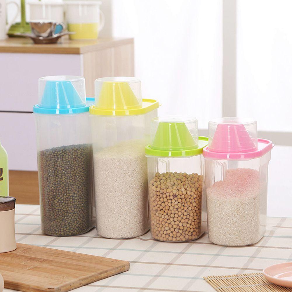 Solighter Cereal Box Easy-pouring Food Case Rice Case Wadah Dapur