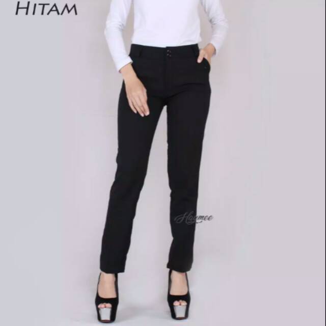 CELANA KAIN WANITA CELANA KERJA CELANA KANTOR BAGGY PANTS BISA COD