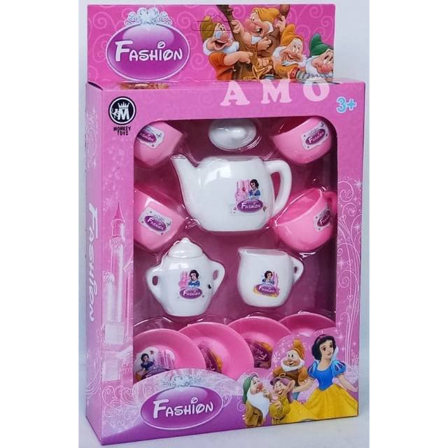 Mainan Minuman Teko Gelas Teh Tea Set Karakter Frozen Princess Snow White