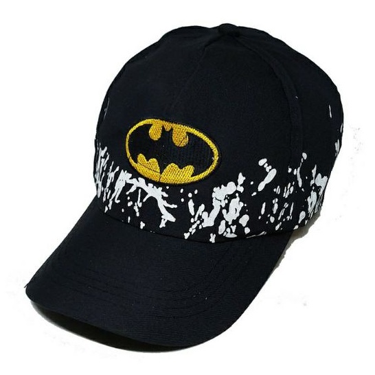 Topi Anak Laki-Laki MARVEL COMIC Superhero Sablon Sublim Fullprint-BATMAN HITAM
