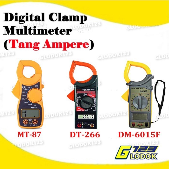 Multimeter Digital Multitester Avometer Tang Ampere Volt Clamp Listrik