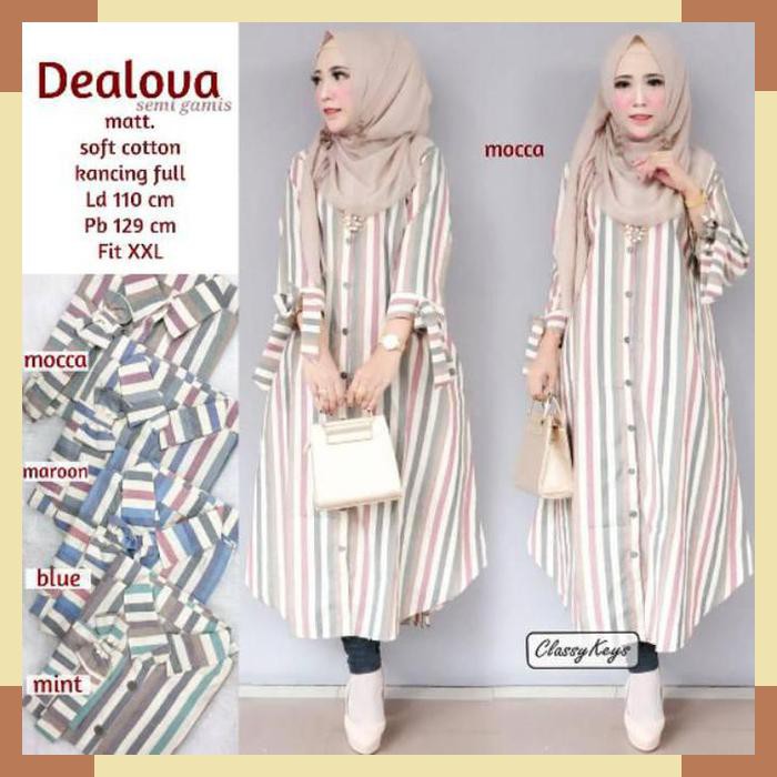 TUNIK GAMIS MOTIF WANITA DEALOVA SEMI GAMIS
