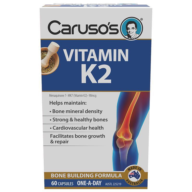 Carusos Vitamin K2 isi 15 / 60 Capsules / Vitamin K Australia