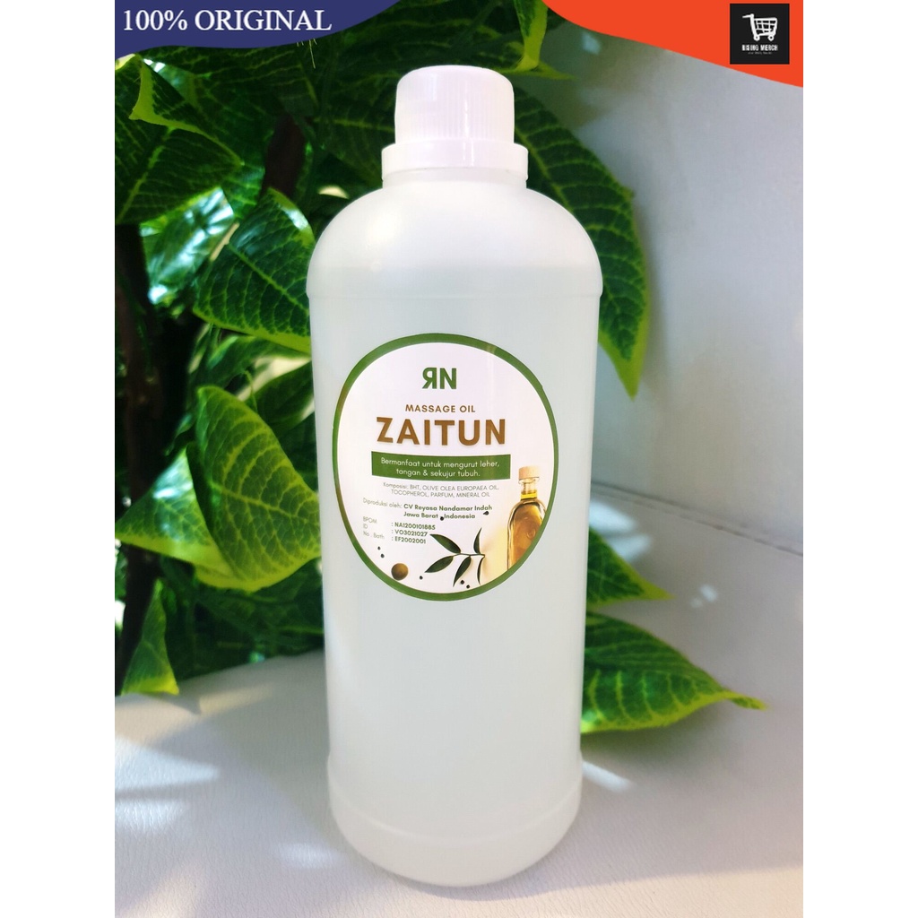 ORIGINAL- MINYAK ZAITUN / RN ZAITUN OIL PUTIH / SPA OIL / MINYAK ZAITUN 1L / MASSAGE OIL / MINYAK ZA