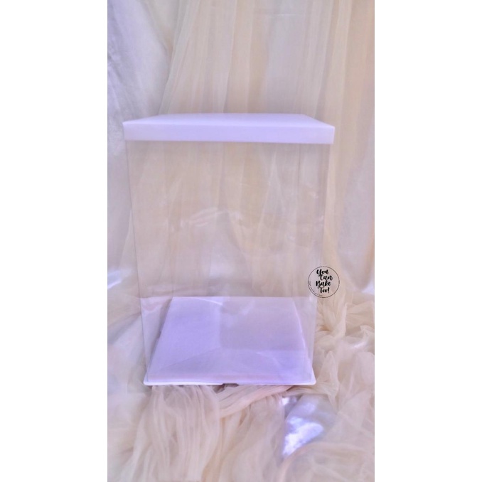 

[COD] Korean Square Mica Tall Box/Transparent Tall Box/Transparent Cake Box [COD]