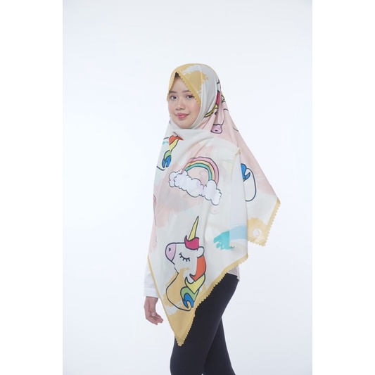 PASHMINA UNICORN PELANGI ABSTRACK / PASHMINA ANAK / HIJAB ANAK / KERUDUNG ANAK / JILBAB ANAK