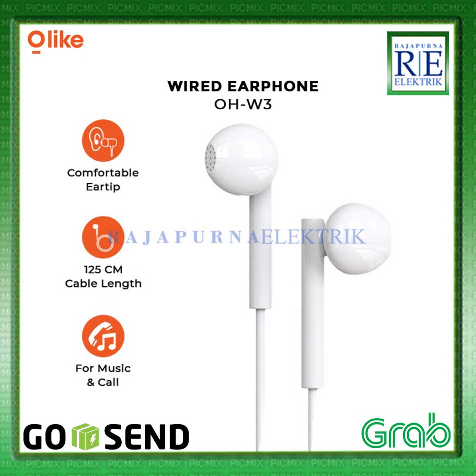 OASE Earphone headset E-G1 with Microphone ORIGINAL GARANSI