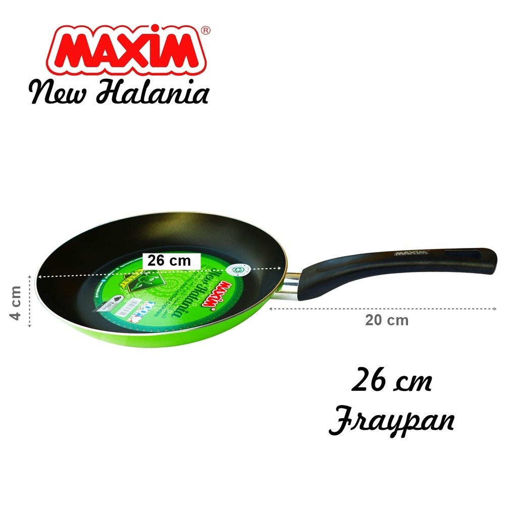 FM - Maxim wajan halania frypan 26 cm HALAL CERTIFIED Teflon Non-Stick Coated / PENGGORENGAN