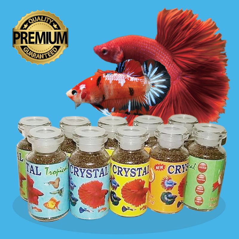 Makanan Ikan CRYSTAL Ikan Cupang Molly Guppy Platty Aquascape MURAH